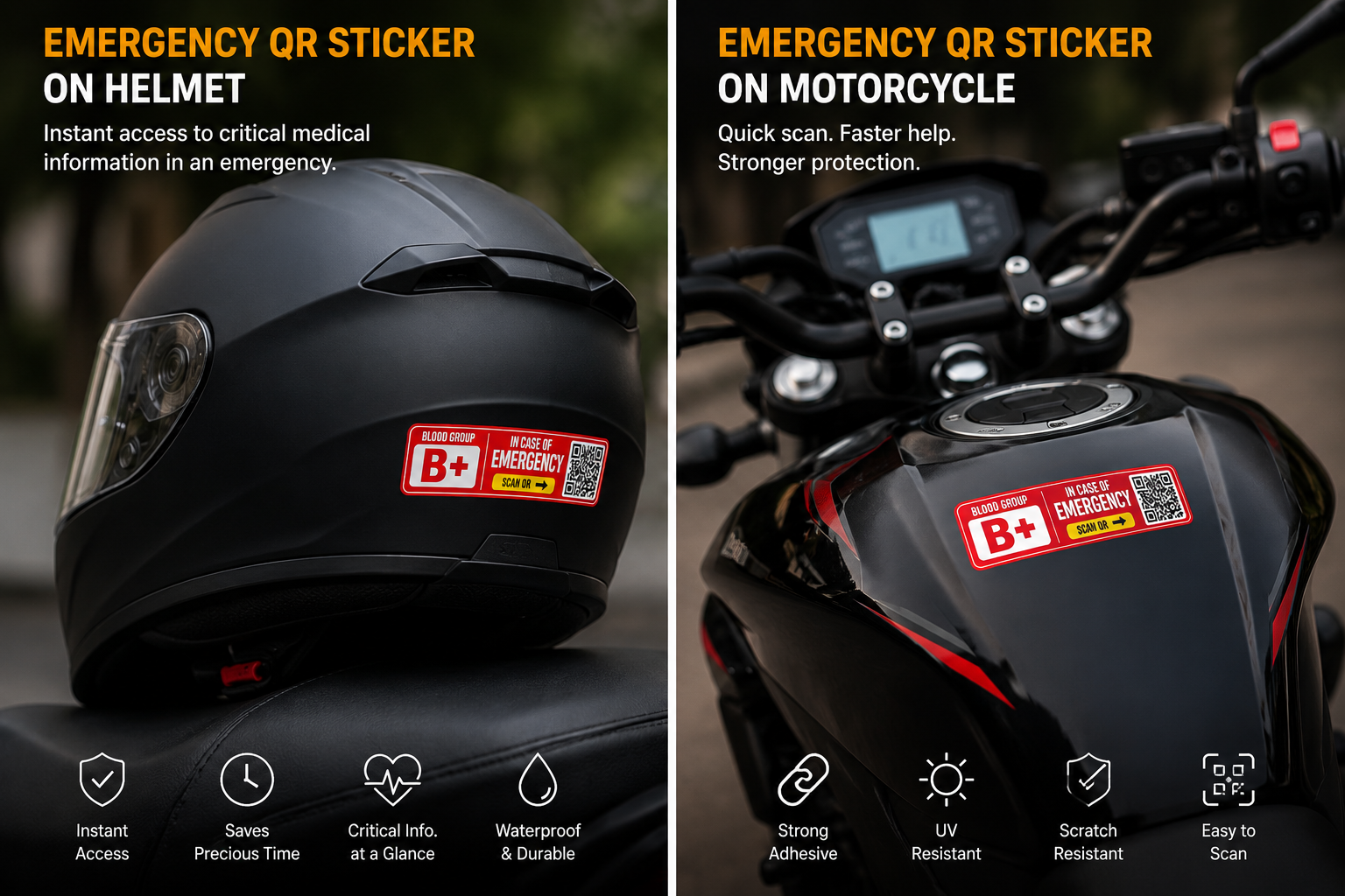 Emergency QR Stickers