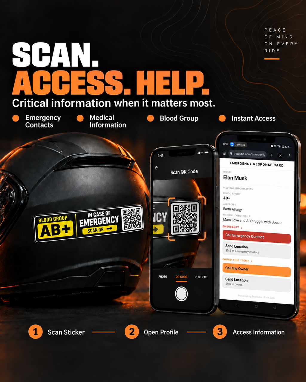 Emergency QR Stickers